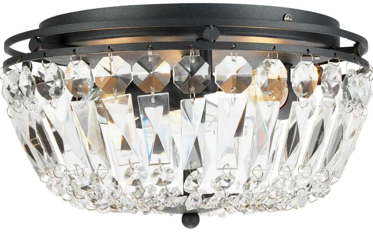 Kristallplafonder < Markslojd Vasa Kristallplafond 3L 30cm Svart