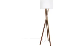 Golvlampor-By Rydens Vega Golvlampa 160cm Vit/Valnöt