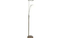 Golvläslampor-Halo Design Vegas Golvlampa 180cm LED 3000K 20W+5W Dimbar Antikmässing