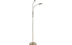 Golvläslampor < Halo Design Vegas Golvlampa 140cm LED 3000K 2x7W Dimbar Antikmässing