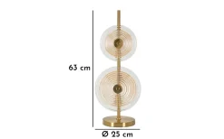 Bordslampor < Mauro Ferretti Venedig Bordslampa Glas 63cm Guld