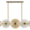 Avlånga Taklampor-Mauro Ferretti Venedig Taklampa Glas 116cm Guld
