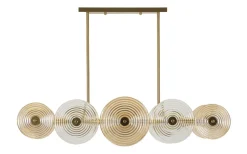 Avlånga Taklampor-Mauro Ferretti Venedig Taklampa Glas 116cm Guld