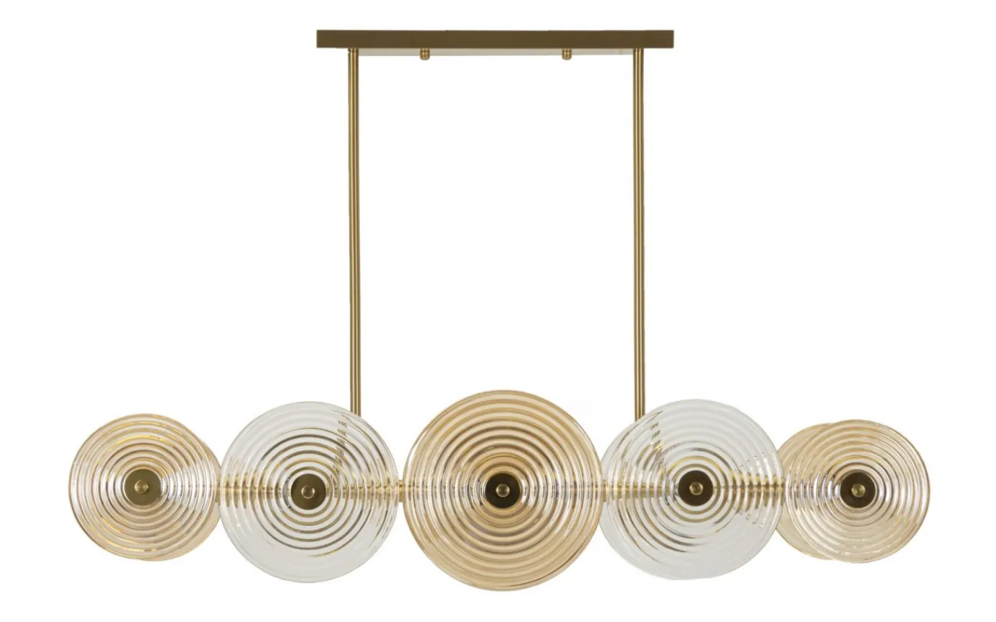 Avlånga Taklampor-Mauro Ferretti Venedig Taklampa Glas 116cm Guld