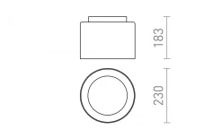 Badrumslampor Tak-Rendl Venice Plafond 23cm Vit/Krom IP44