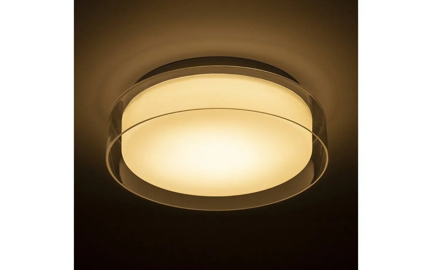 Badrumslampor Tak-Rendl Venice Plafond 30cm 12W 3000K Vit/Krom IP44