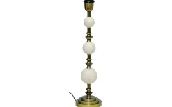 Lampfötter < Hallbergs Verona Lampfot 53cm Vit Marmor/Antik Mässing