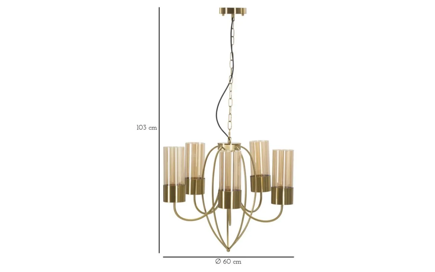 Stora Taklampor Ø70-150 Cm < Mauro Ferretti Versailles Taklampa 80cm Guld