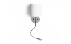 Sovrum|Läslampor < Rendl Versina Vägglampa Vit/Krom E27 + 3W LED 25° 3000K