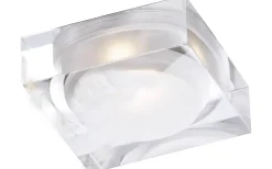 230V Led Spotlights|Infällda Spotlights Badrum-Aneta Vetro Infälld Spotlight 9x9cm LED 3W 3000K Klar/Frost IP44
