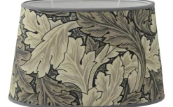 Ovala Lampskärmar|Mönstrade Lampskärmar-Hallbergs Victorian Leafs Lampskärm Oval 30cm Nougat
