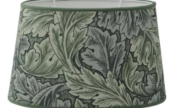 Ovala Lampskärmar|Mönstrade Lampskärmar < Hallbergs Victorian Leafs Lampskärm Oval 25cm Grön