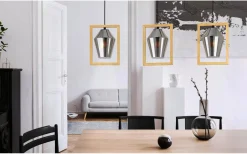 Avlånga Taklampor < Eglo Viglioni Taklampa 106cm Smoke/Ek