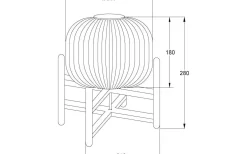 Vardagsrum|Bordslampor < Aneta Vinda Bordslampa 24cm Trä/Opalvit