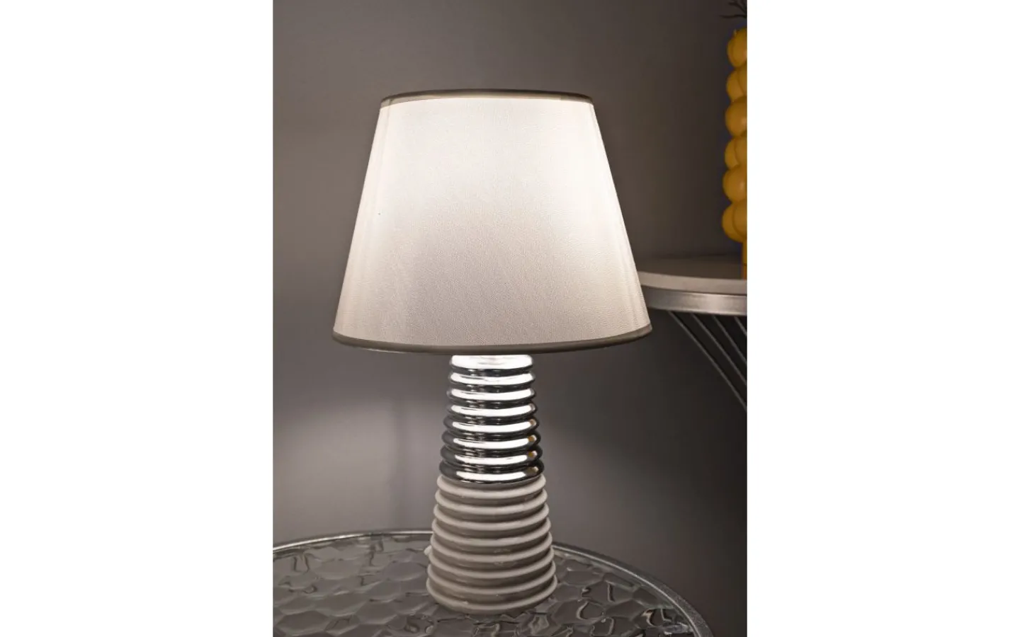Bordslampor < Mauro Ferretti Viola Bordslampa 41cm Vit/Silver