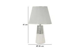 Bordslampor < Mauro Ferretti Viola Bordslampa 41cm Vit/Silver