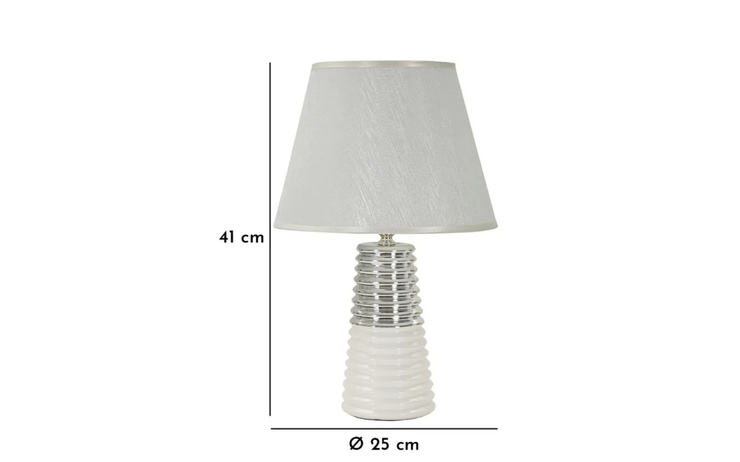 Bordslampor < Mauro Ferretti Viola Bordslampa 41cm Vit/Silver