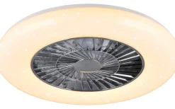Takfläktar < Reality Visby Takfläkt 58cm LED vit stjärnljus