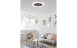 Takfläktar < Reality Visby Takfläkt 58cm LED vit stjärnljus