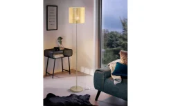 Golvlampor < Eglo Viserbella Golvlampa 159cm Champagne/Guld