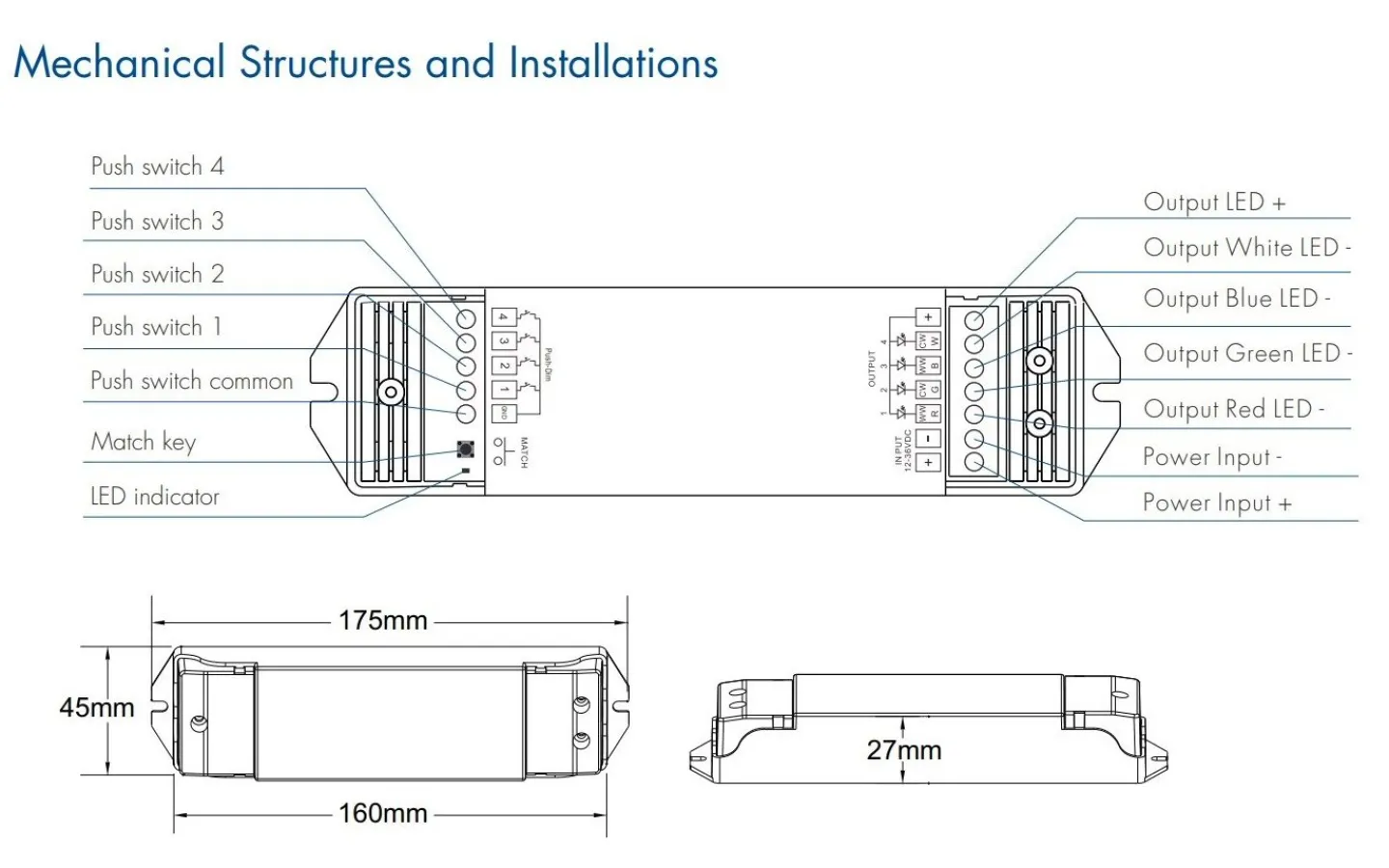 Dc Dimrar|Teralite Smarta Hem-TeraLite LED V4 Mottagare (passar till R6,R7,R8,T21,T22,T24)