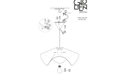 Stora Taklampor Ø50-69 Cm-Globen Lighting Volang Taklampa 50cm Svart
