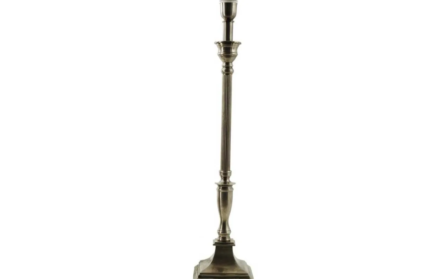 Lampfötter-Hallbergs Waldorf XL Lampfot 70cm Antik Silver