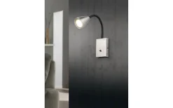 Läslampor-Trio Lighting Wanda Vägglampa GU10 borstat stål