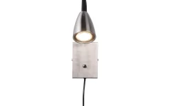 Läslampor-Trio Lighting Wanda Vägglampa GU10 borstat stål