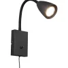 Läslampor-Trio Lighting Wanda Vägglampa GU10 mattsvart
