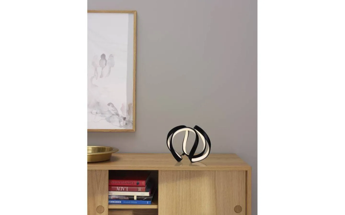 Bordslampor < Cottex Wave Bordslampa LED 3-Steg DIM 18cm Svart