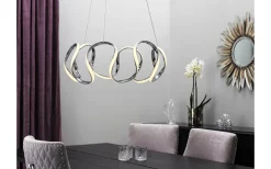 Stora Taklampor Ø50-69 Cm-Cottex Wave Taklampa 55cm 3-Steg DIM Krom