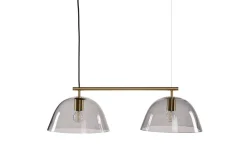 Kök & Matplats|Avlånga Taklampor-CO Bankeryd Wendo Taklampa 70cm 2L Mässing/Rök