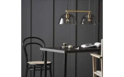 Kök & Matplats|Avlånga Taklampor-CO Bankeryd Wendo Taklampa 70cm 2L Mässing/Rök