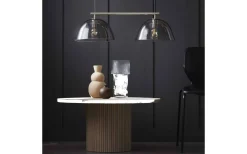 Kök & Matplats|Avlånga Taklampor-CO Bankeryd Wendo Taklampa 70cm 2L Nickel/Rök