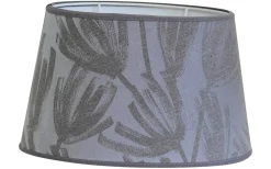 Mönstrade Lampskärmar|Ovala Lampskärmar-Hallbergs Wilder Lampskärm Oval 20cm Grafitgrå