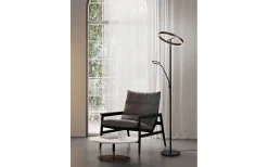 Uplight|Golvläslampor < Trio Lighting Willis Golvlampa LED med läslampa mattsvart