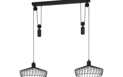 Avlånga Taklampor < Eglo Winkworth Taklampa 117cm 2L Svart