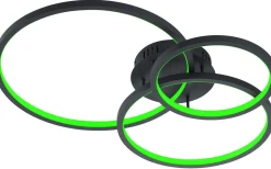 Plafonder-Trio Lighting WiZ Aaron Plafond LED antracit RGBW
