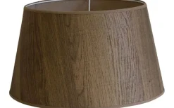 Enfärgade Runda Lampskärmar < Hallbergs Wood Lampskärm Låg Ø21cm Brun