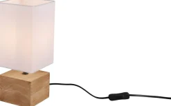 Bordslampor < Reality Woody Bordslampa 12cm fyrkantig E14 trä/vit