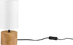 Bordslampor < Reality Woody Bordslampa 12cm rund E14 trä/vit