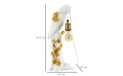 Bordslampor-Mauro Ferretti Xenon Bordslampa Papegoja 50,5cm Vit