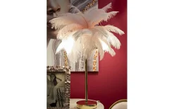 Bordslampor < Mauro Ferretti Yoga Bordslampa Palm 55cm Rosa/Guld