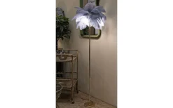 Golvlampor < Mauro Ferretti Yoga Golvlampa Palm 160cm Grå/Guld