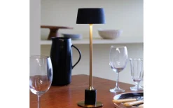 Uppladdningsbara Lampor Inomhus|Bordslampor < Dyberg Larsen Yoyo Uppladdningsbar Bordslampa 33cm LED 3000K 5,2W Svart/Mässing