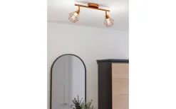 Avlånga Takspotlights|Takspot Med 2 Lampor-Eglo Zapata Takspotlight36cm G9 LED 3000K 2x3W Koppar