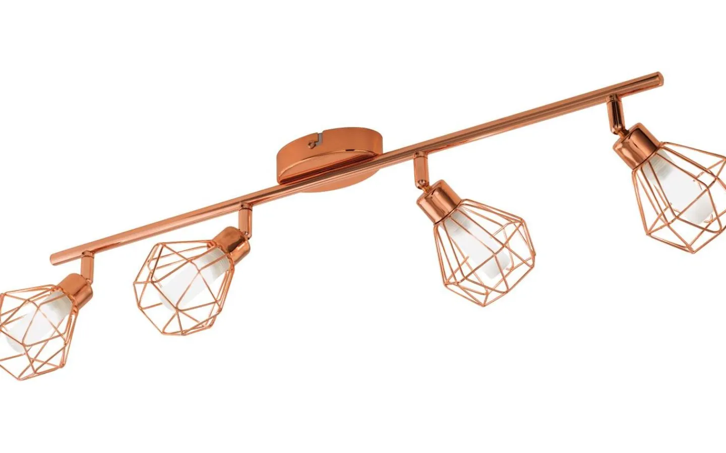 Avlånga Takspotlights|Takspot Med Minst 4 Lampor < Eglo Zapata Takspotlight 64cm G9 LED 3000K 4x3W Koppar