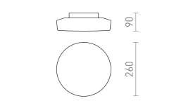 Badrumslampor Tak-Rendl Zara Plafond 26cm 12W 3000K Vit/Krom IP44