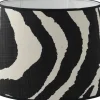 Mönstrade Lampskärmar-Hallbergs Zebra Lampskärm Ø30cm Svart/Vit